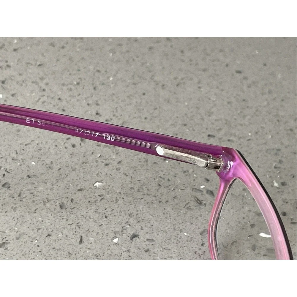 Lagino ET3824 Eyeglasses Frames ONLY 47-17-130 - Italy purple full rim rectangle